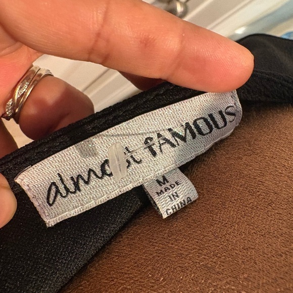 Almost Famous Black and White Asymmetrical Dress - Picture 2 of 4